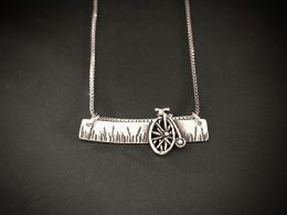Penny farthing bicycle pendant