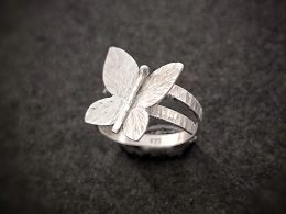 Silver Butterfly ring