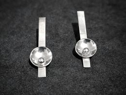 Silver stud earrings