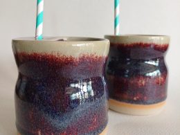 Cup with straw holder