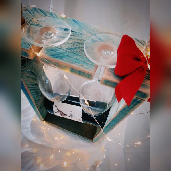 Wine and Glass holder (2 FREE glasses) - Image 3