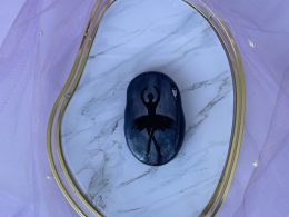 Hand Painted Stone ''Ballerina In The Night"