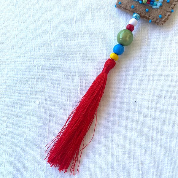 Cross Wall Hanging. An embroidered cross. Just one-of-a-kind wall hanging. - Image 3