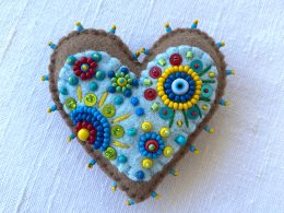Colorful heart magnet.