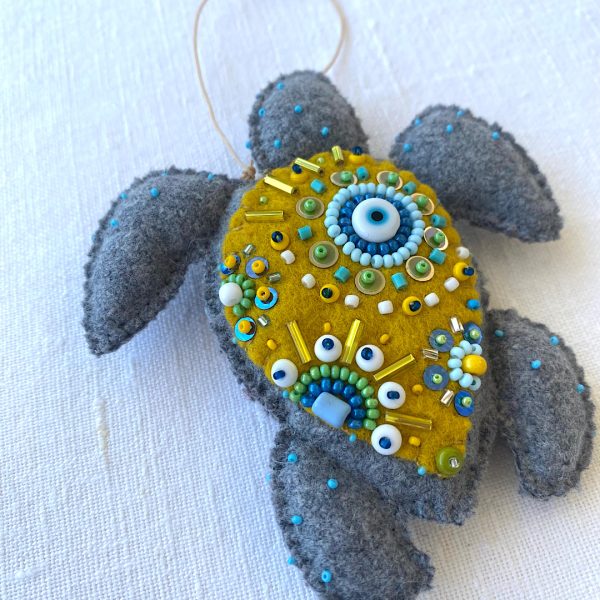 Handmade Sea Turtle Ornament.Cyprus sea turtle - Image 3