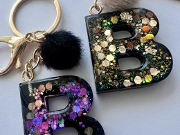 Made to order custom alphabet keychains.
