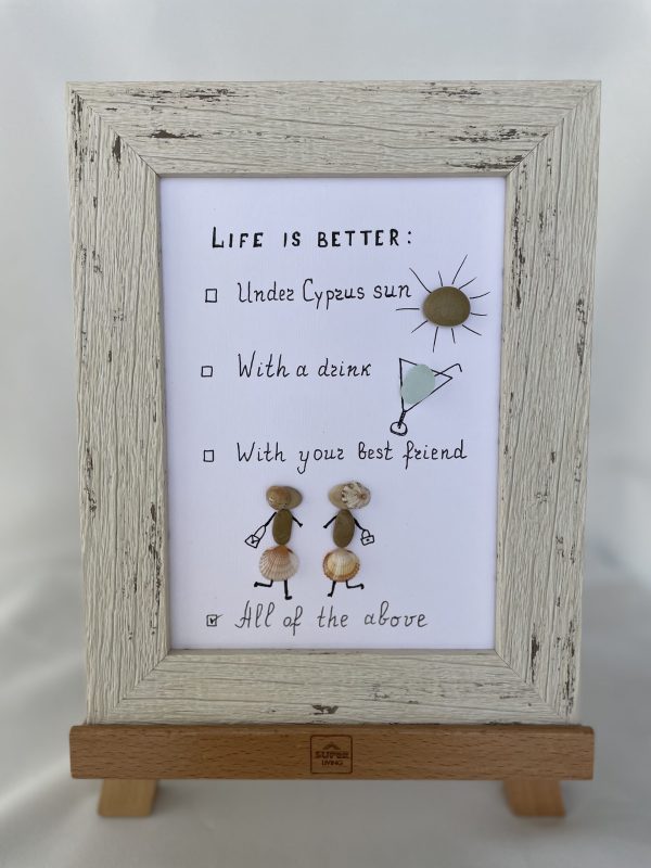 Framed Pebble Picture "Life Is Better..." - Image 3