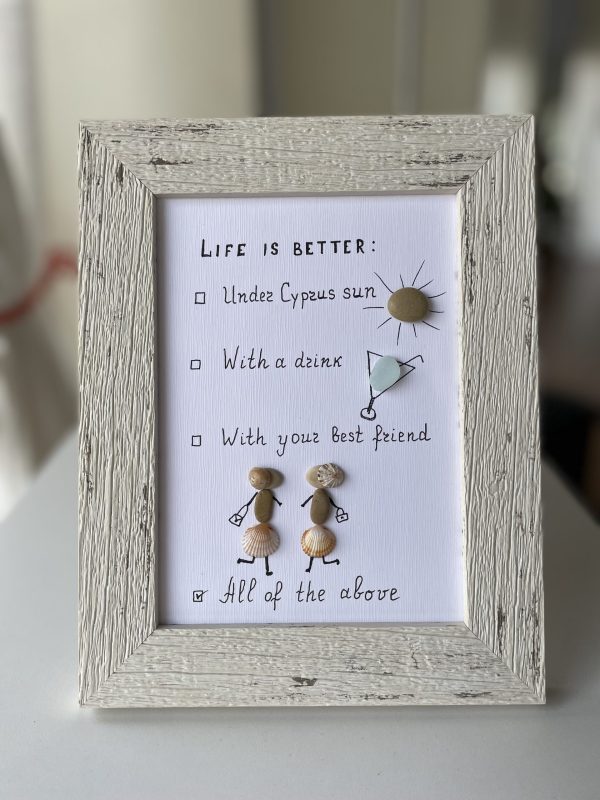 Framed Pebble Picture "Life Is Better..." - Image 6