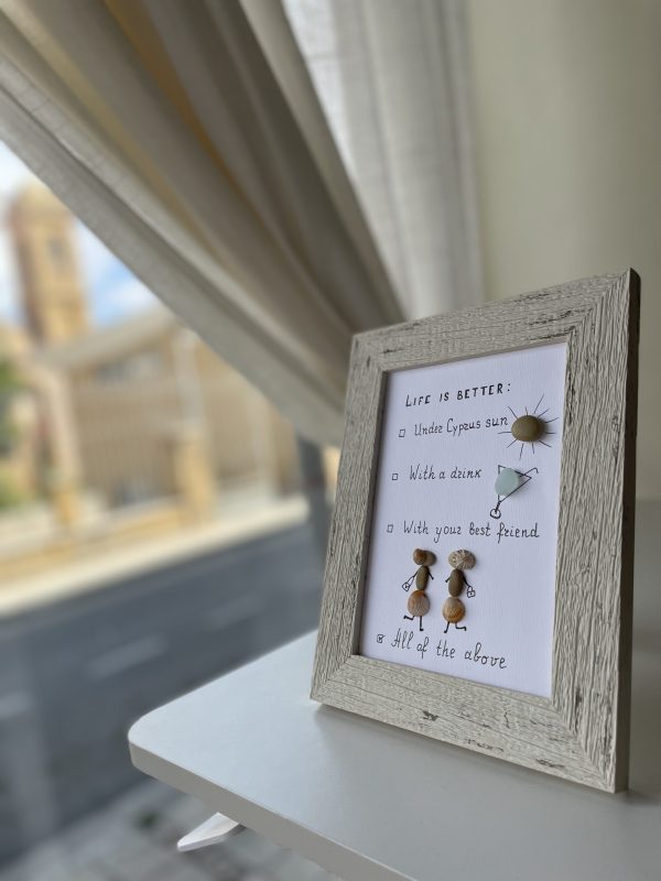Framed Pebble Picture "Life Is Better..." - Image 7