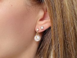Baby Pearl Chain Earrings