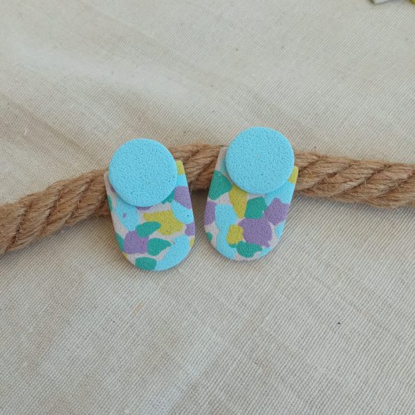 Handmade Pastel Polymer Clay Statement Studs