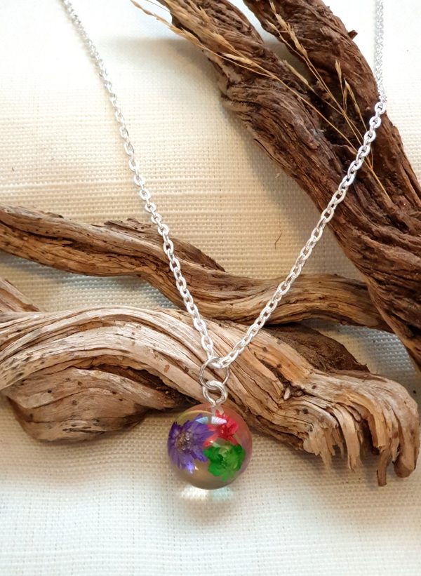 Clear Ball with Colour Flowers 3