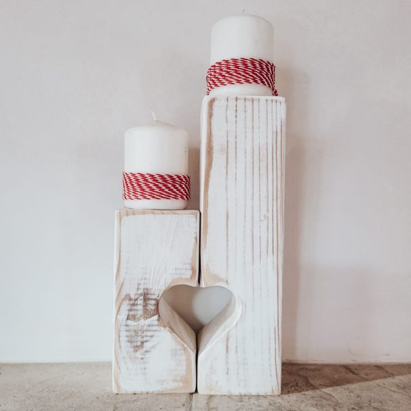 Tall Heart Detailed Candle or Plant Stands - Image 4