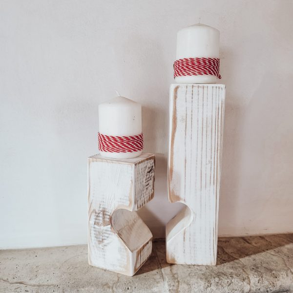 Tall Heart Detailed Candle or Plant Stands - Image 9