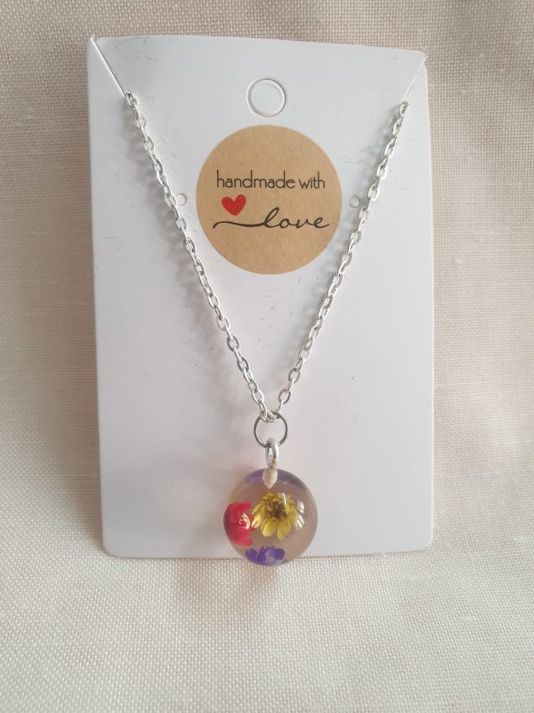 Clear Ball with Colour Flowers 3 - Image 2
