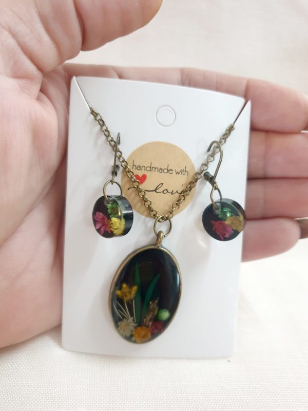 Vintage Pendant with Earrings Set - Image 4
