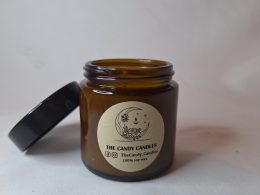 Soy wax in a brown jar