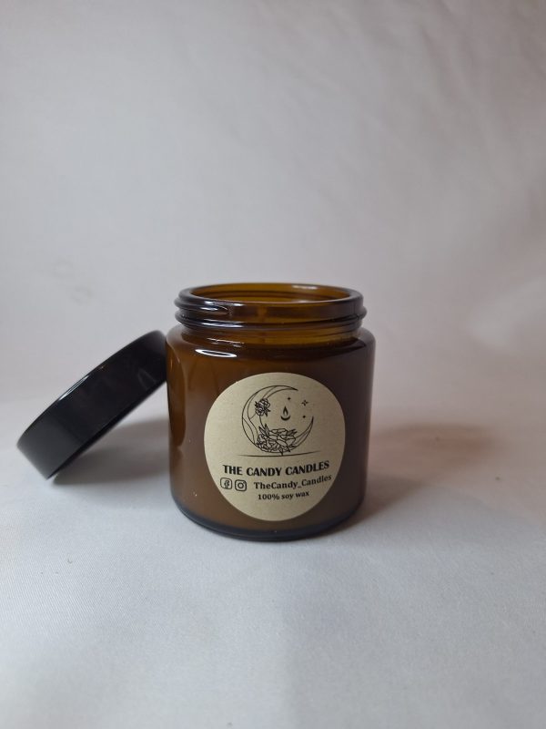 Soy wax in a brown jar