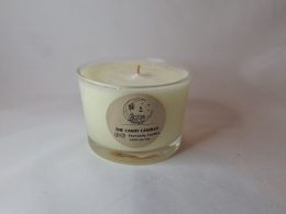 Soy wax in clear jar