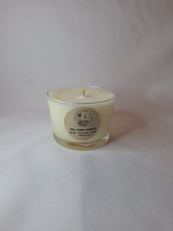 Soy wax in clear jar