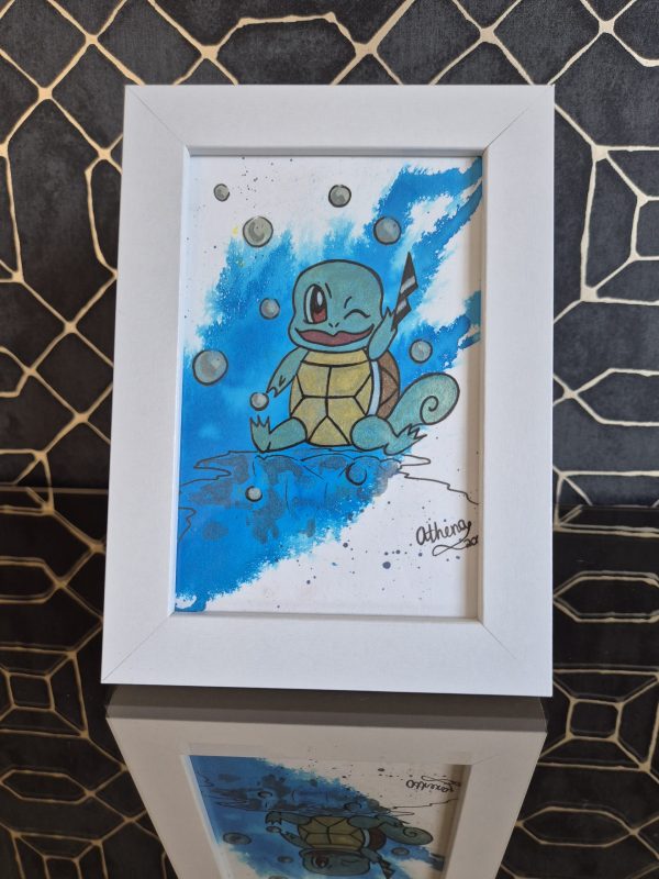 Squirtle with Glasses Original, One-of-a-kind Artwork