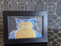 Sleepy Snorlax Original, One-of-a-kind Artwork