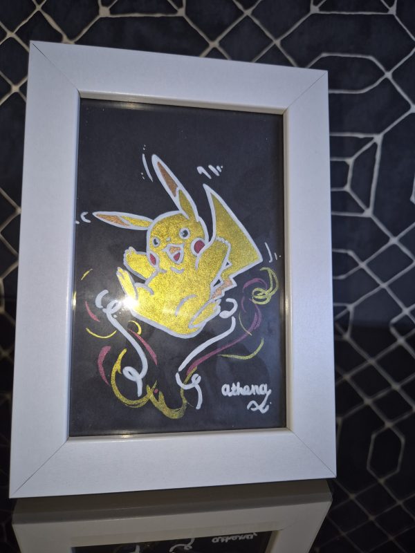 Jumping Pikachu Original, One-of-a-kind Artwork - Image 2