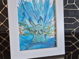 Electrifying Pikachu Original, One-of-a-kind Artwork