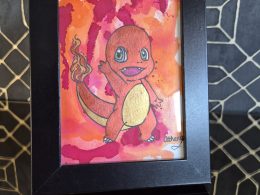 Charmander waving Original, One-of-a-kind Artwork