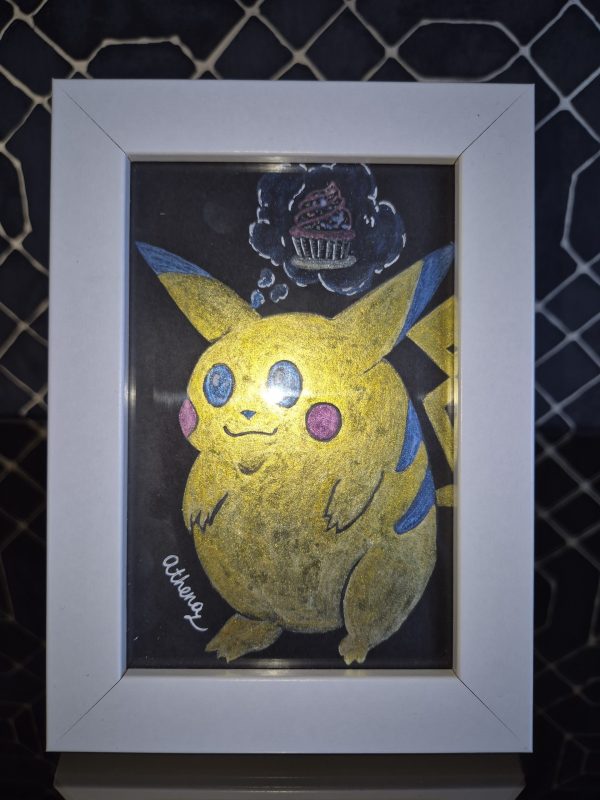 Pikachu Cupcake Original, One-of-a-kind Artwork - Image 2
