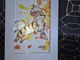Growlithe Original, One-of-a-kind Artwork
