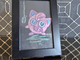 Jigglypuff Singing Original, One-of-a-kind Artwork