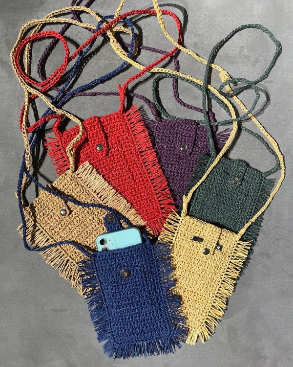 Raffia mini bag