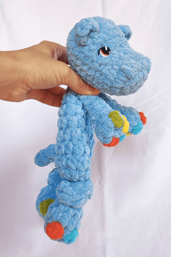 Snuggly Crocheted Mini Hippo Lovey - Image 2