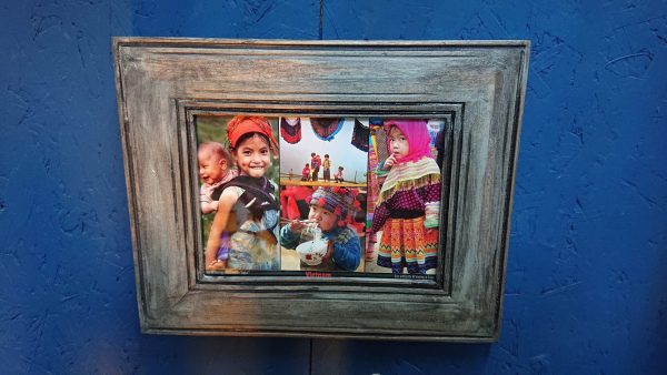 Rustic photo frame with own unique stand