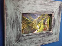 Old style rustic rectangle photo frame