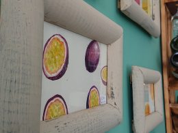 Repurposed old wood photo frames