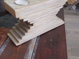 Stacked triple tealight block