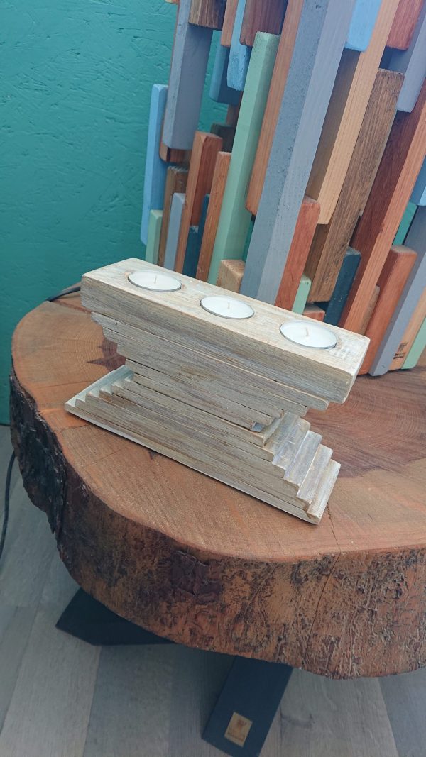Stacked triple tealight block - Image 4