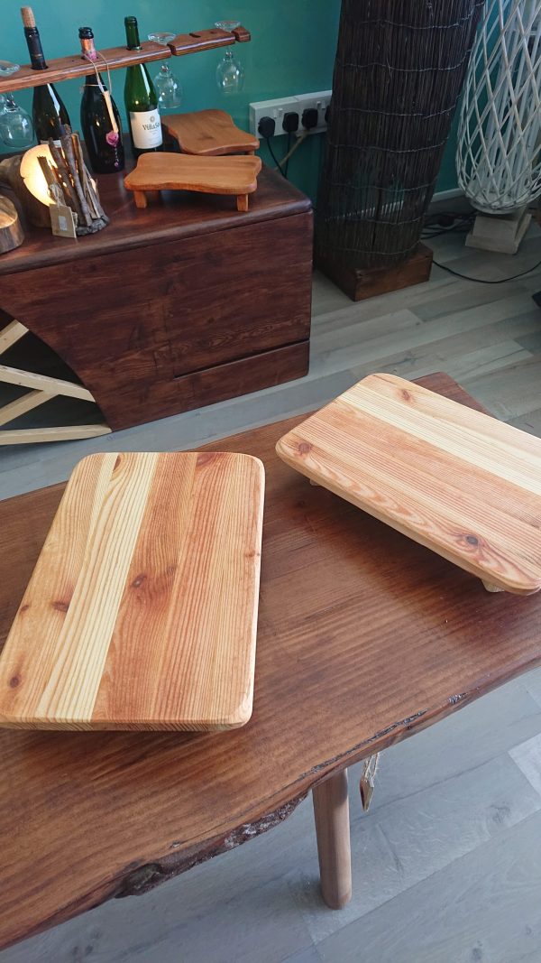 Repurposed wood serving boards