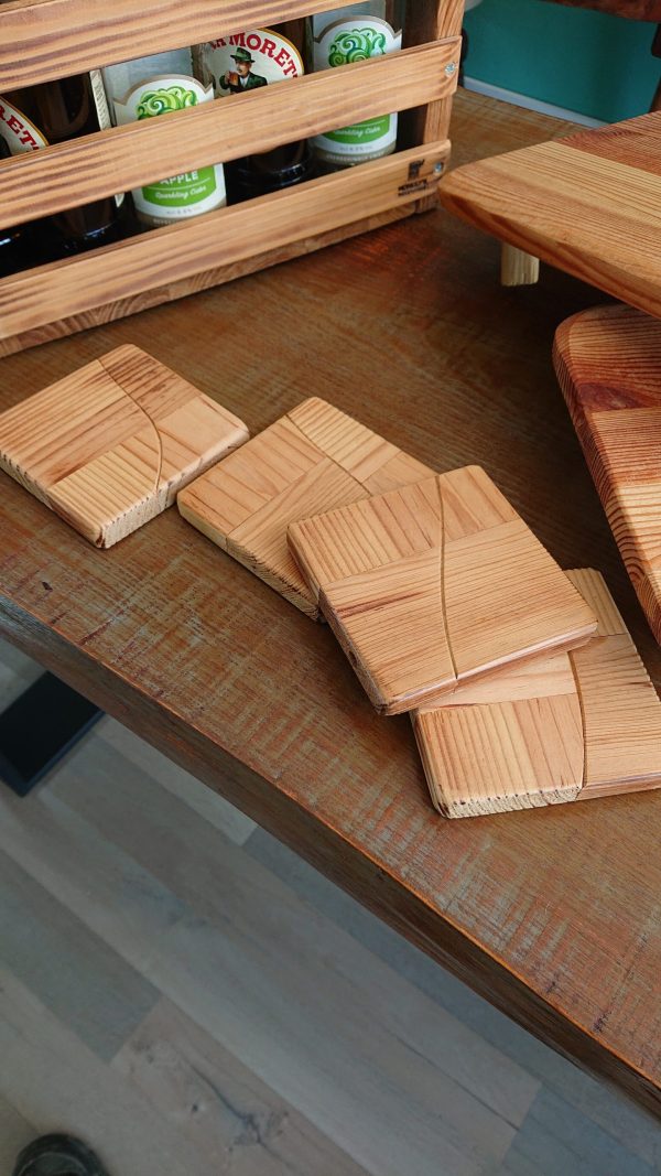 Set of 4 Handmade high-quality wood coasters - Image 6