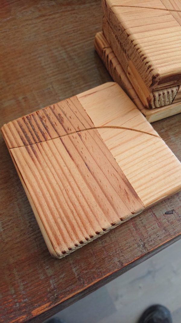 Set of 4 Handmade high-quality wood coasters - Image 5