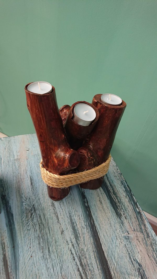 Unique triple tealight candle - Image 3