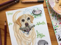 Custom PAWTRAIT illustration of your pet