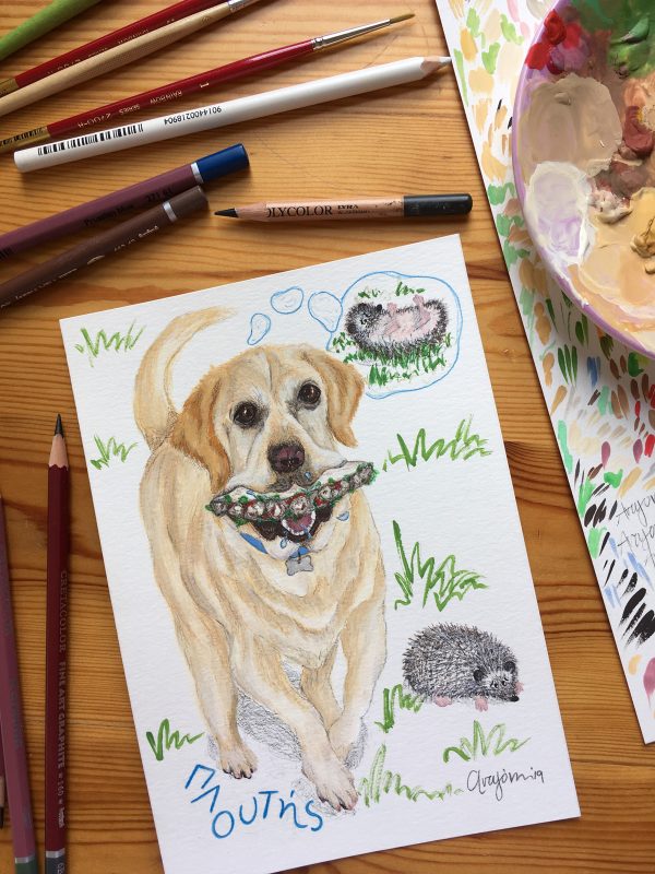 Custom PAWTRAIT illustration of your pet