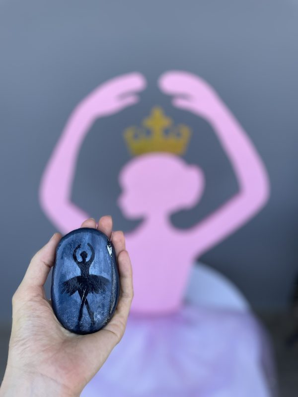 Hand Painted Stone ''Ballerina In The Night" - Image 4