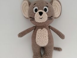 Handmade crocheted toy Little mouse Jerry