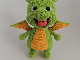 Unique crocheted handmade toy Baby Dragon