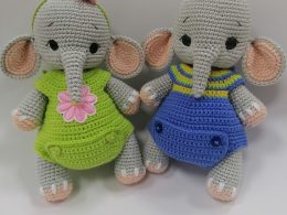 Adorable crocheted handmade toys Baby Elephant