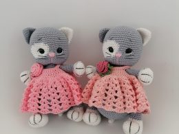 Handmade crocheted toy Kittie